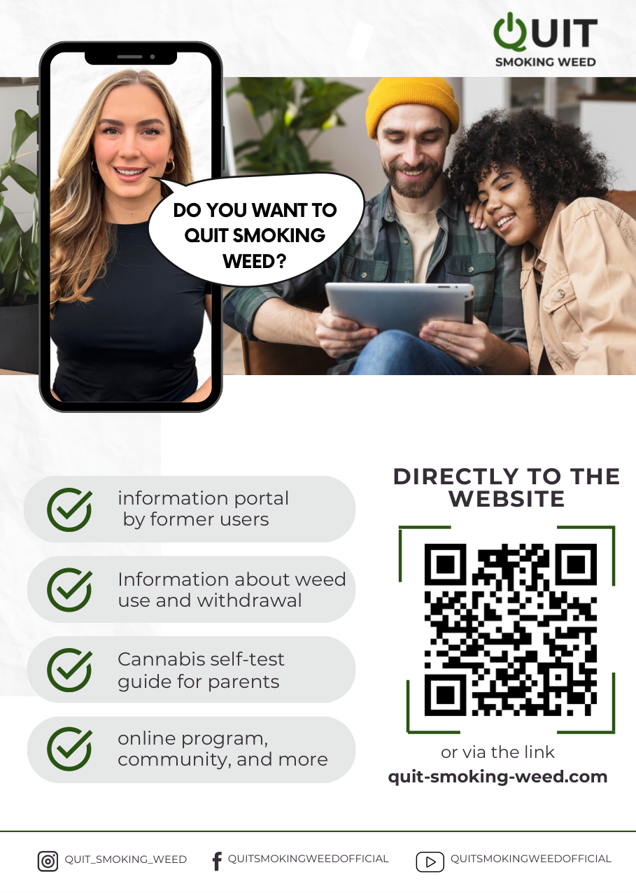Quit Smoking Weed — Information Poster